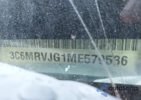 2021 Ram Promaster 3500 Cargo Van High Roof 159 Wb Ext from USA, damaged, VIN 3C6MRVJG1ME579536